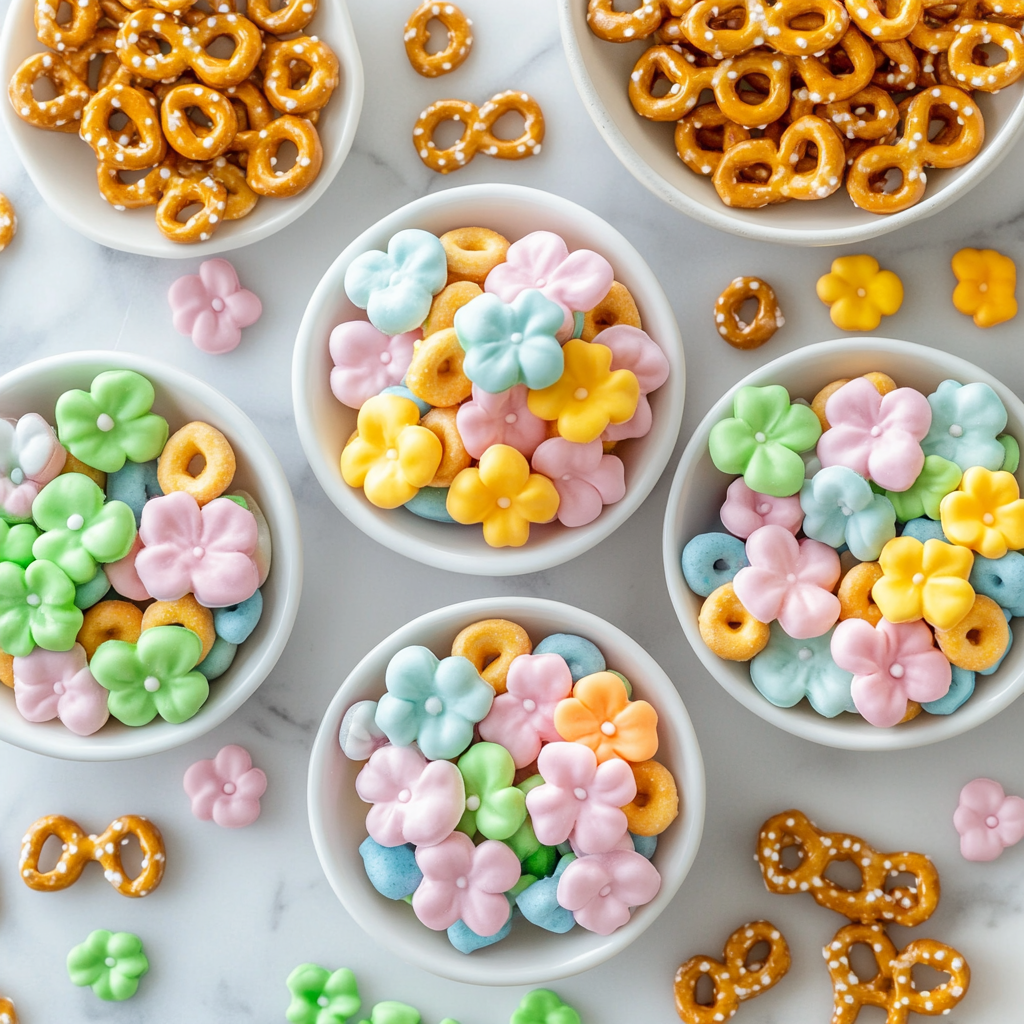 Spring Flower Pretzel Bites