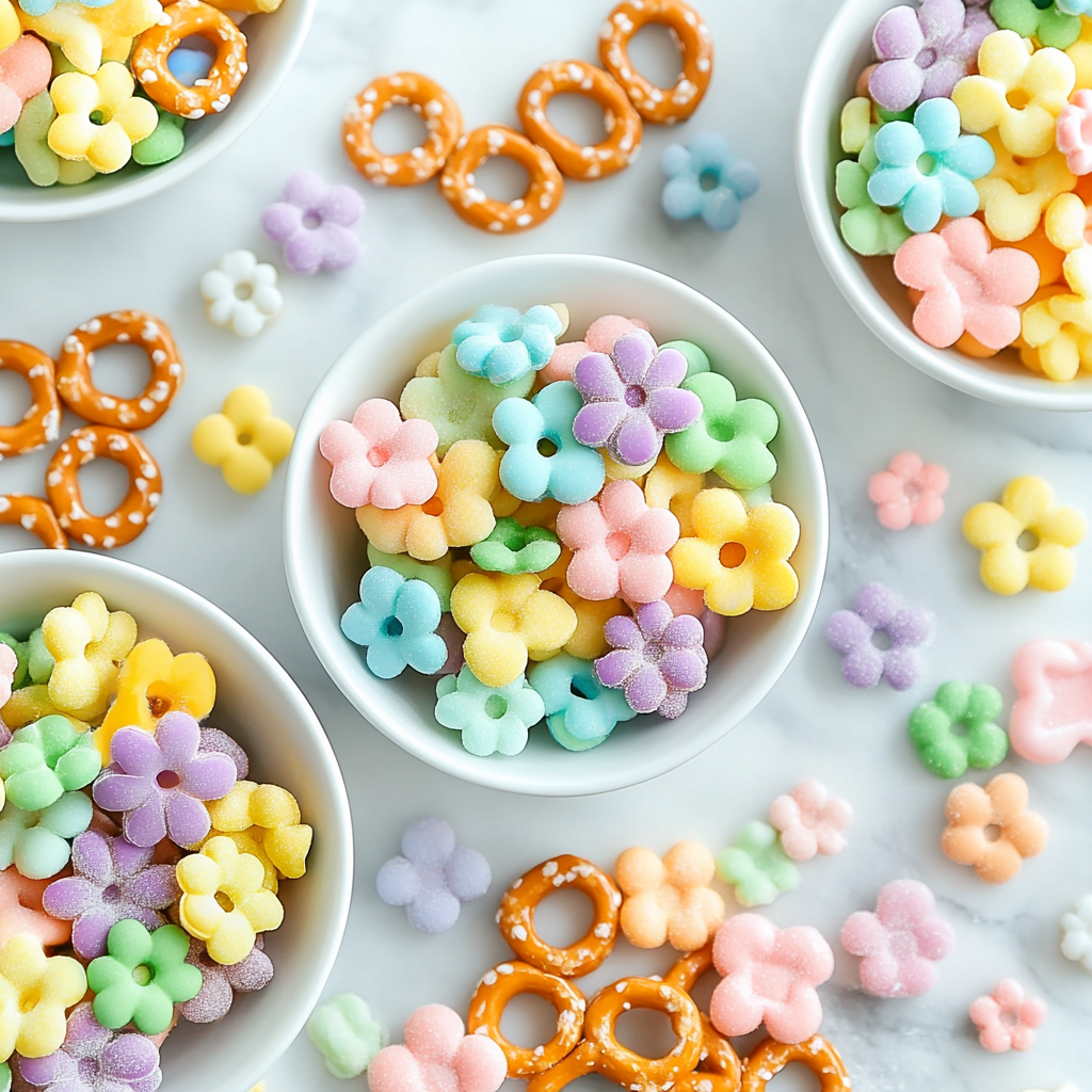 Spring Flower Pretzel Bites
