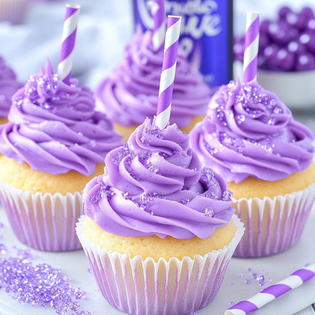 Grape Soda Cupcakes