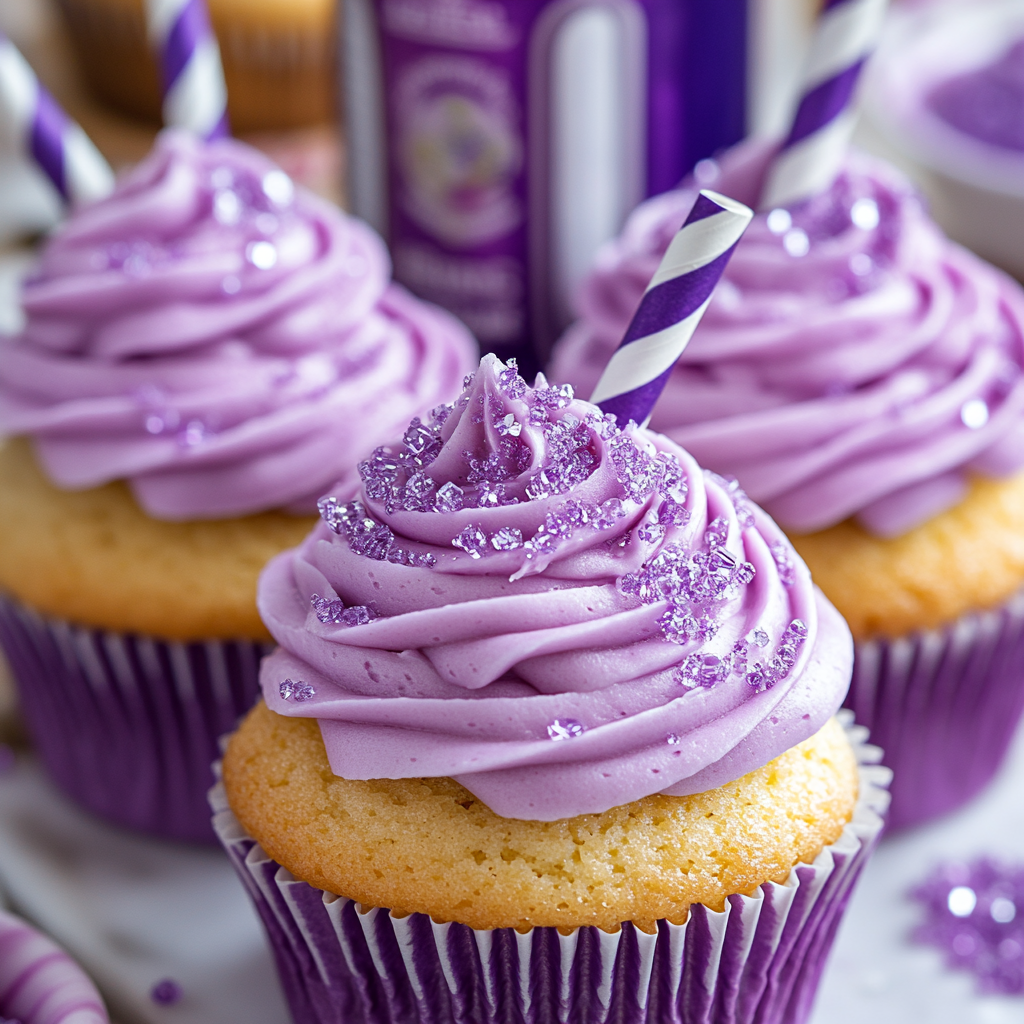 Grape Soda Cupcakes