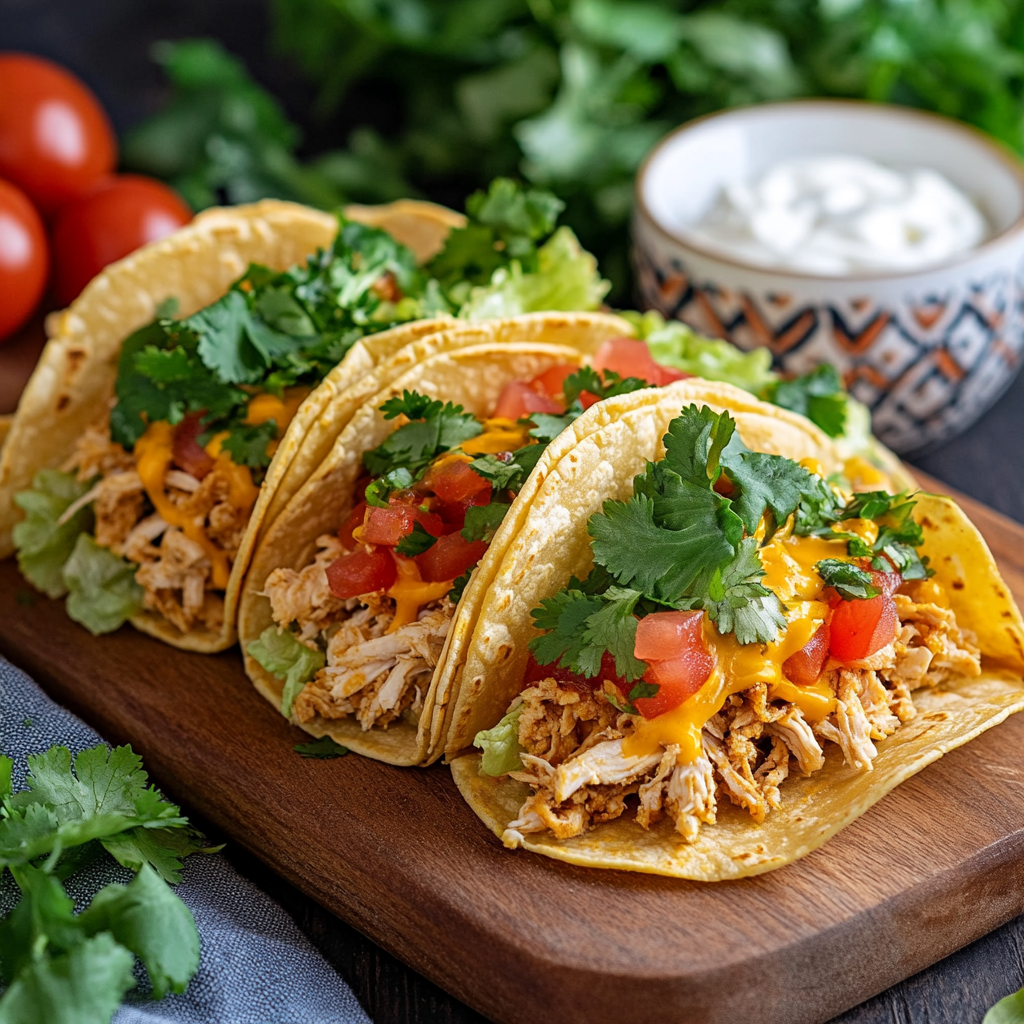 Queso Chicken Tacos 6 Queso Chicken Tacos