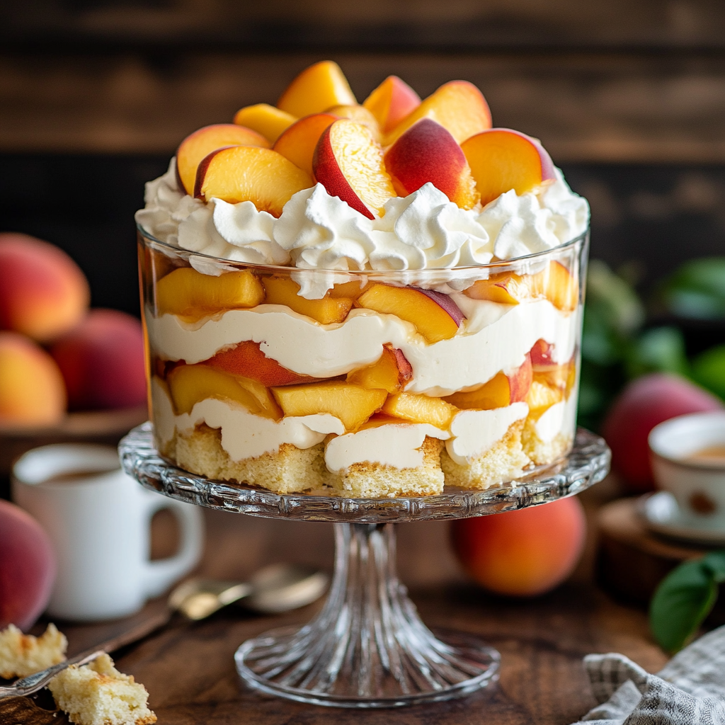 Peaches and Cream Trifle