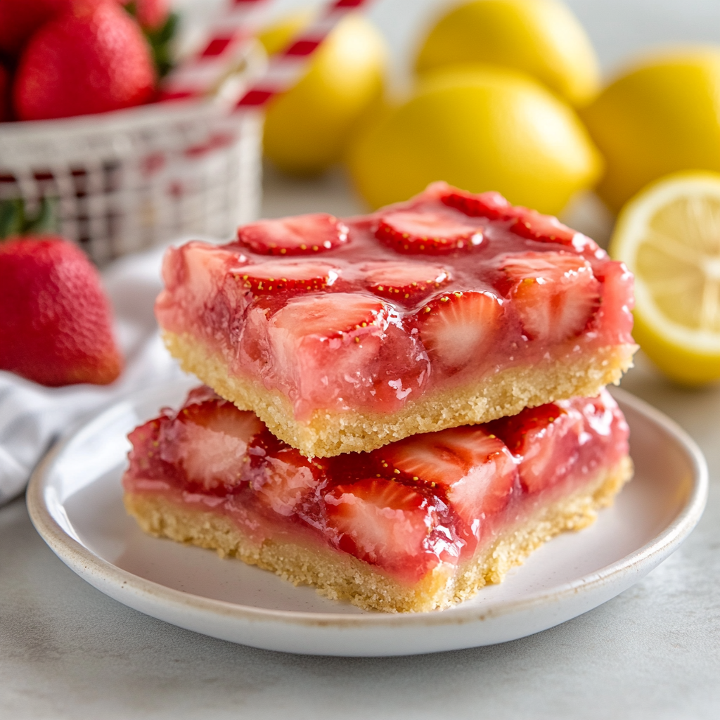 Strawberry Lemon Blondies