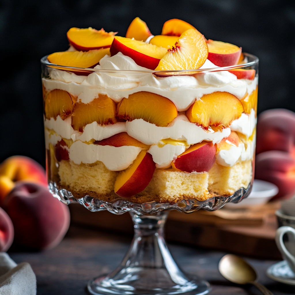 Peaches and Cream Trifle 6 Peaches and Cream Trifle