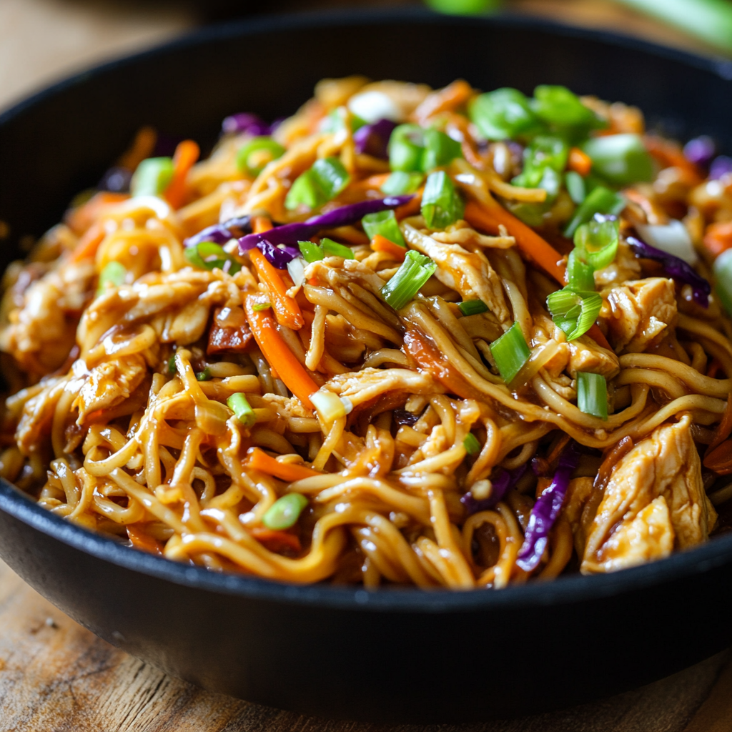 Quick & Easy Thai Peanut Noodles with Rotisserie Chicken