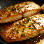Crispy Pan Fried Tilapia with Garlic Lemon Butter Sauce