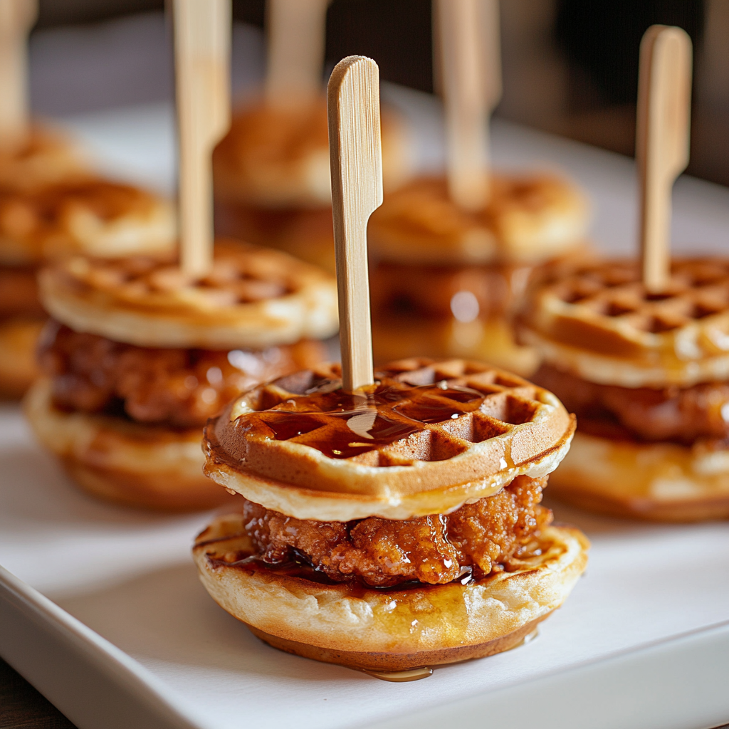 Chicken And Waffle Sliders 6 Chicken And Waffle Sliders