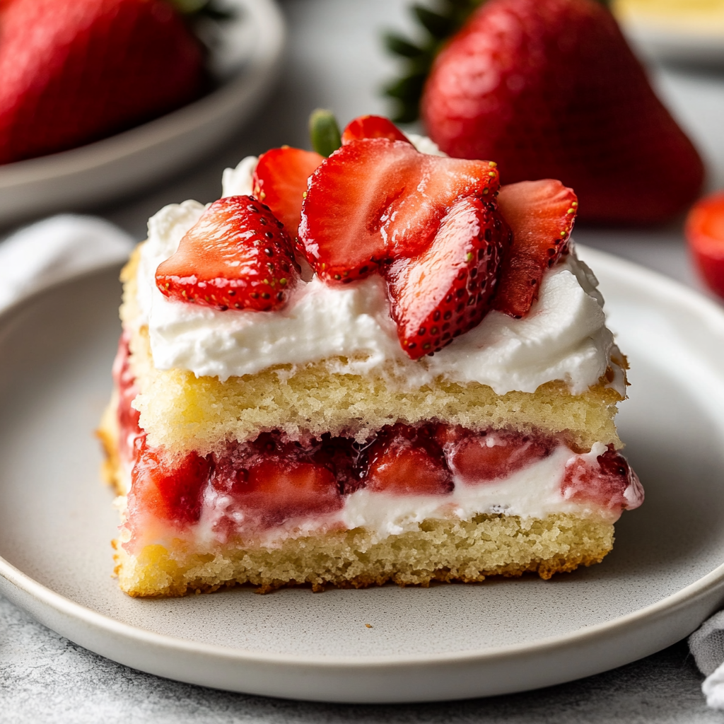 Strawberry Shortcake Poke Cake 6 Strawberry Shortcake Poke Cake