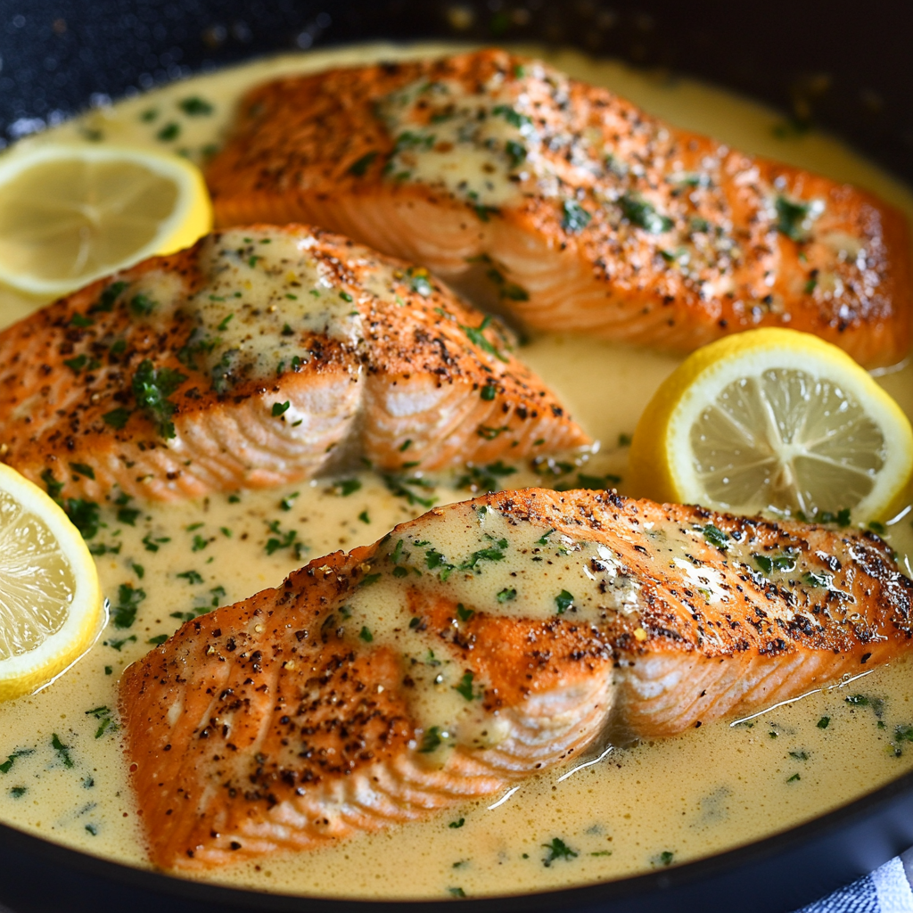 Creamy Lemon & Herb Salmon