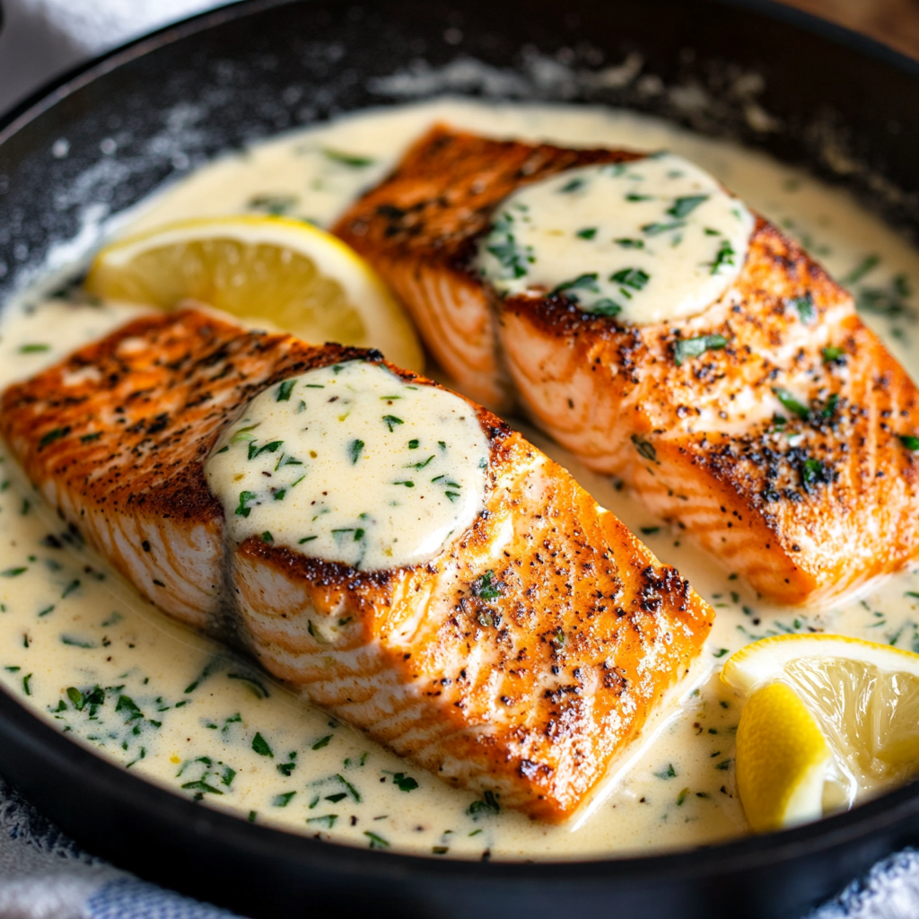 Creamy Lemon & Herb Salmon