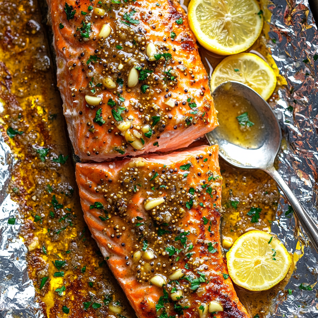 Spicy Honey Garlic Salmon in Foil