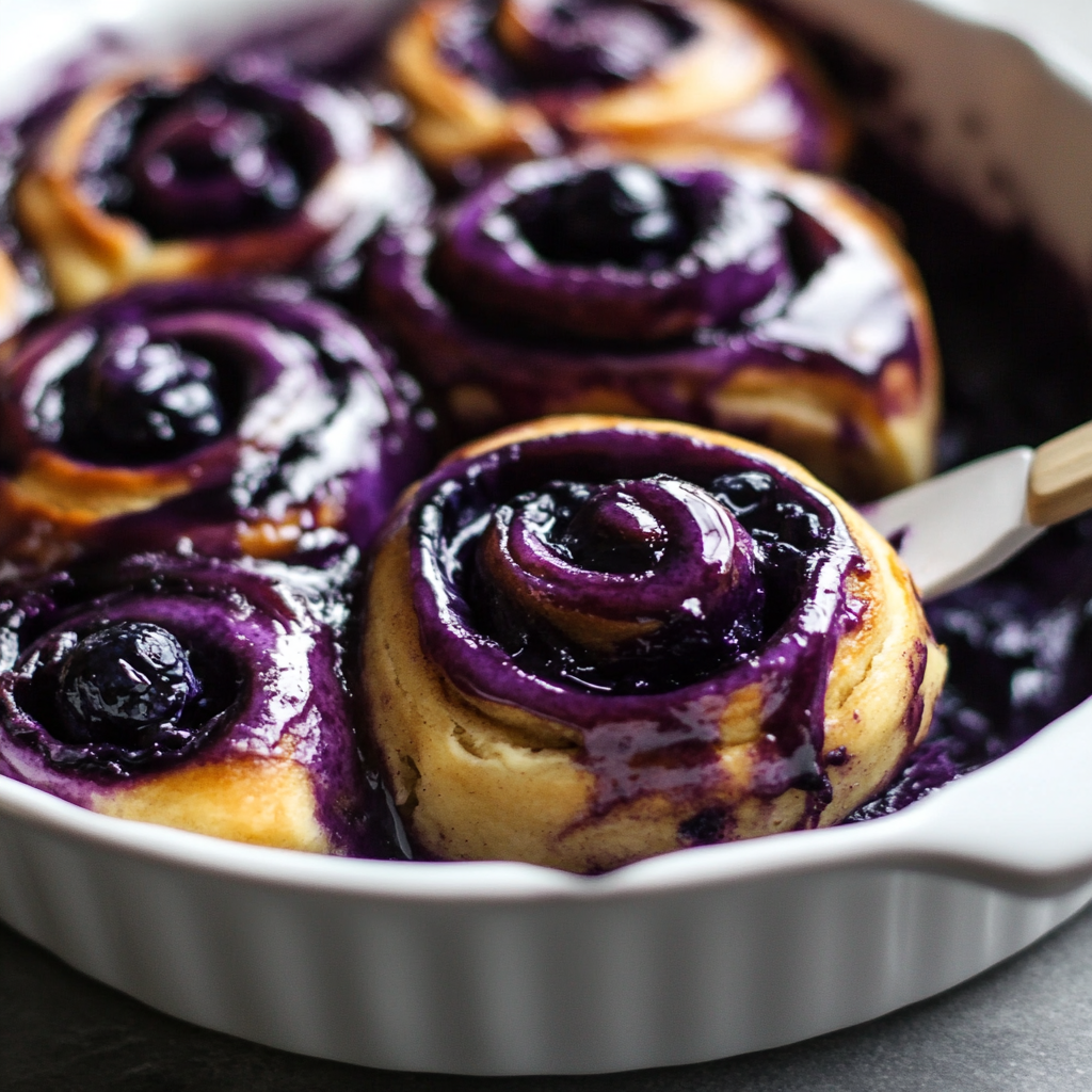 Easy Blueberry Cinnamon Rolls