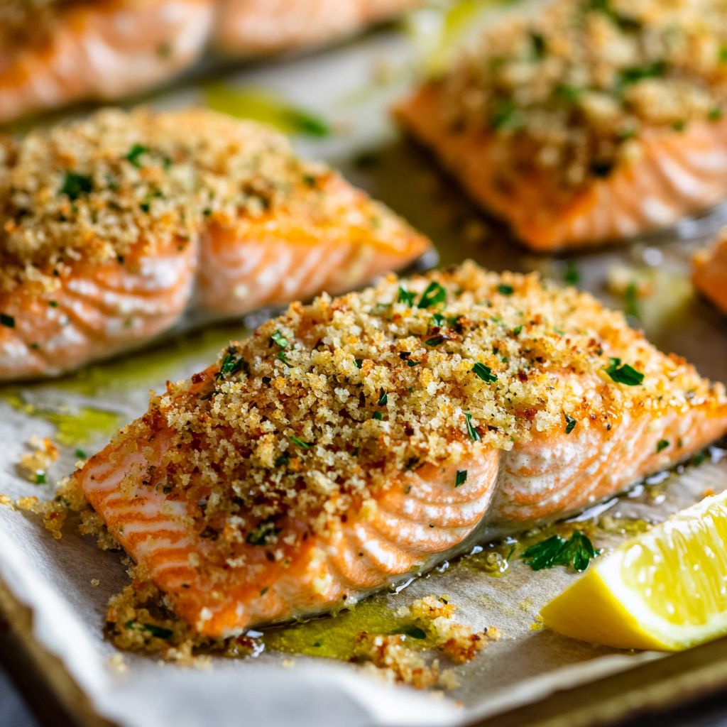 Baked Parmesan Crusted Salmon with Mayo