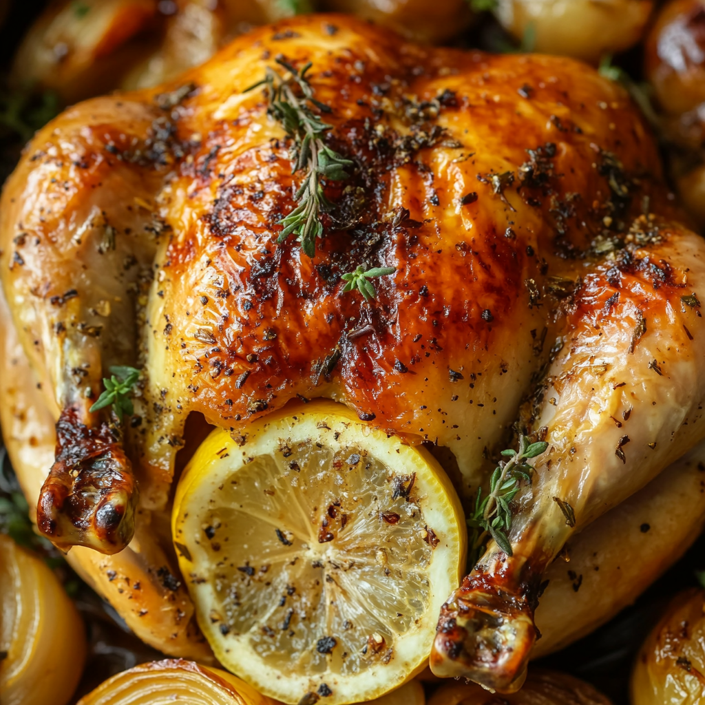 Lemon and Garlic Roast Chicken