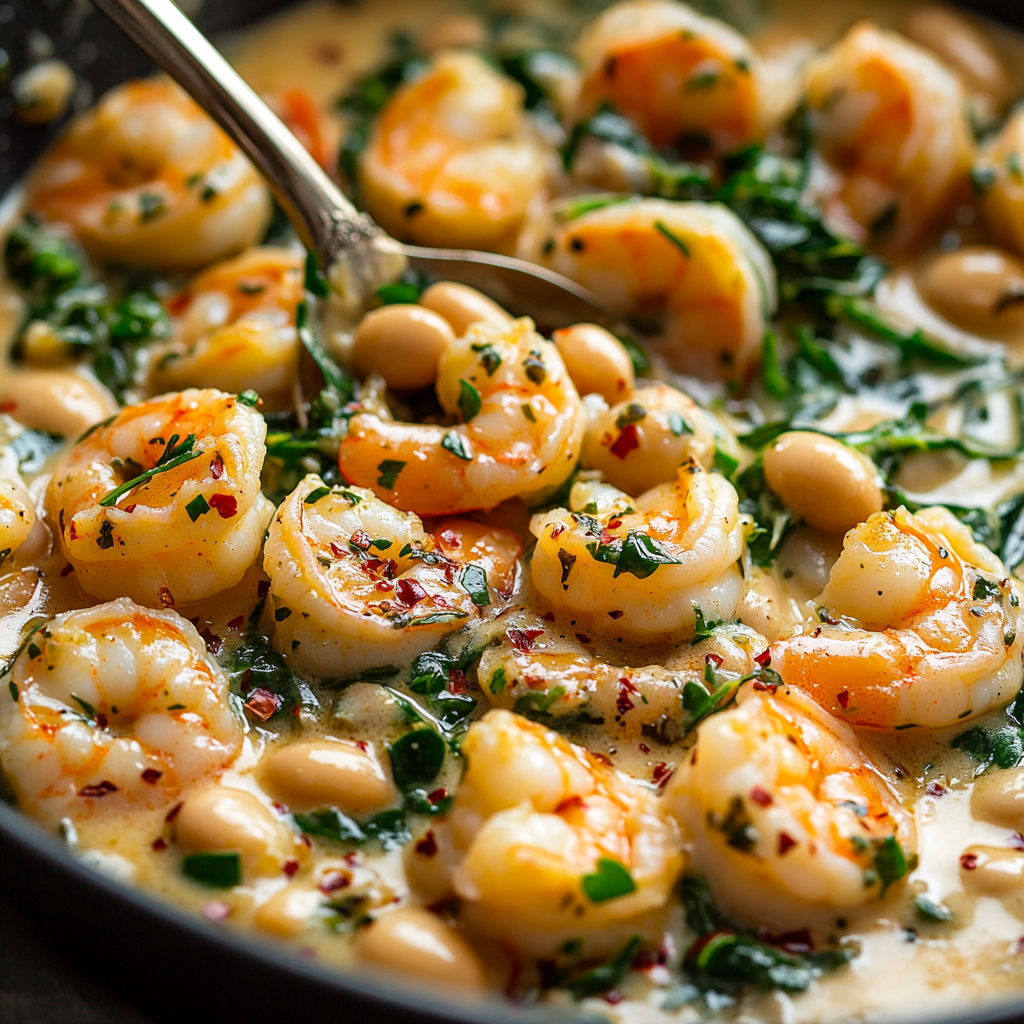 Lemony Shrimp and Bean Stew
