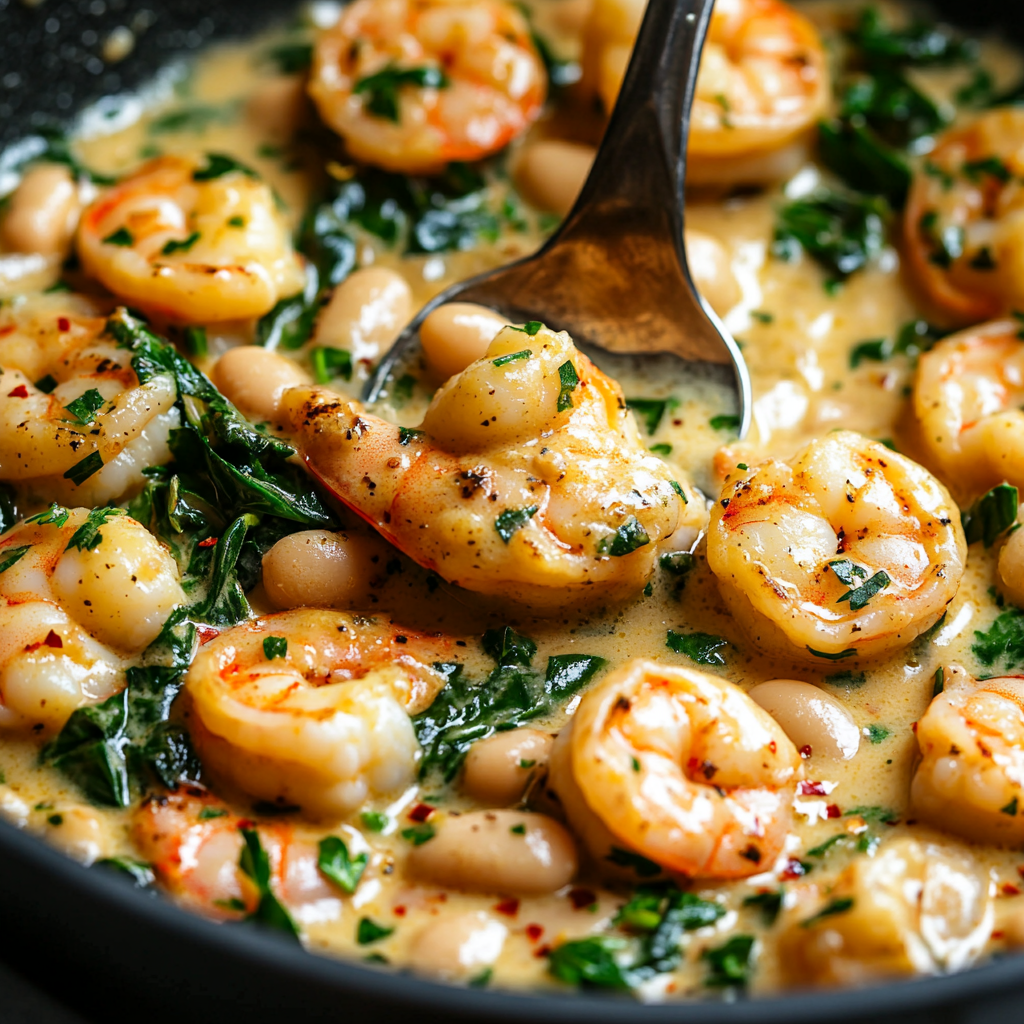Lemony Shrimp and Bean Stew