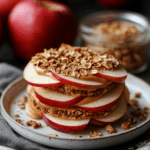 Peanut Butter Apple Sandwiches with Granola