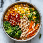 Chicken and Veggie Rainbow Ramen