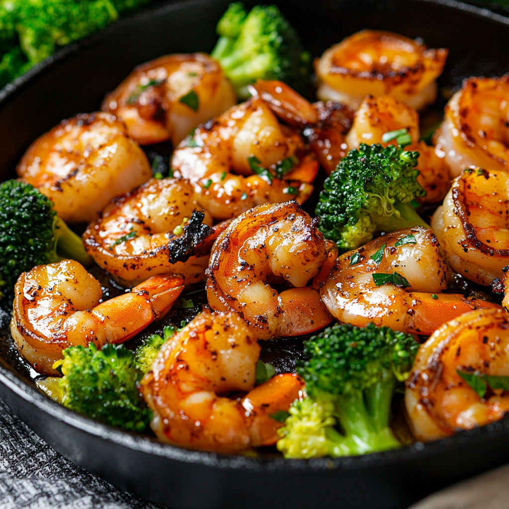 Healthy Garlic Butter Shrimp and Broccoli
