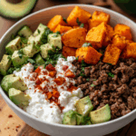 Cottage Cheese Ground Beef & Hot Honey Bowls
