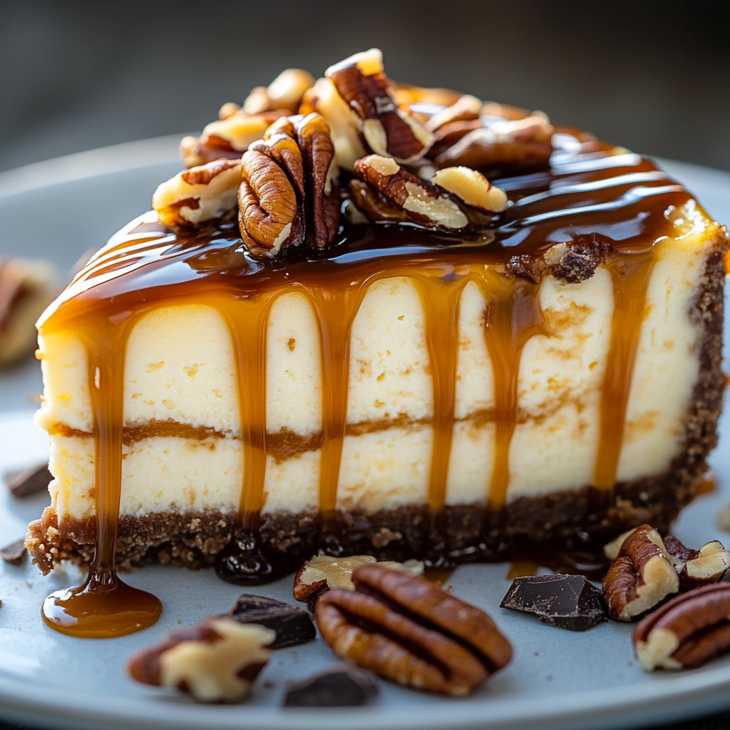 Turtle Pumpkin Cheesecake