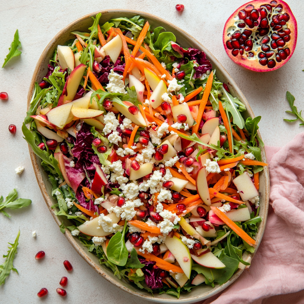 Winter Salad with Tangy Homemade Vinaigrette