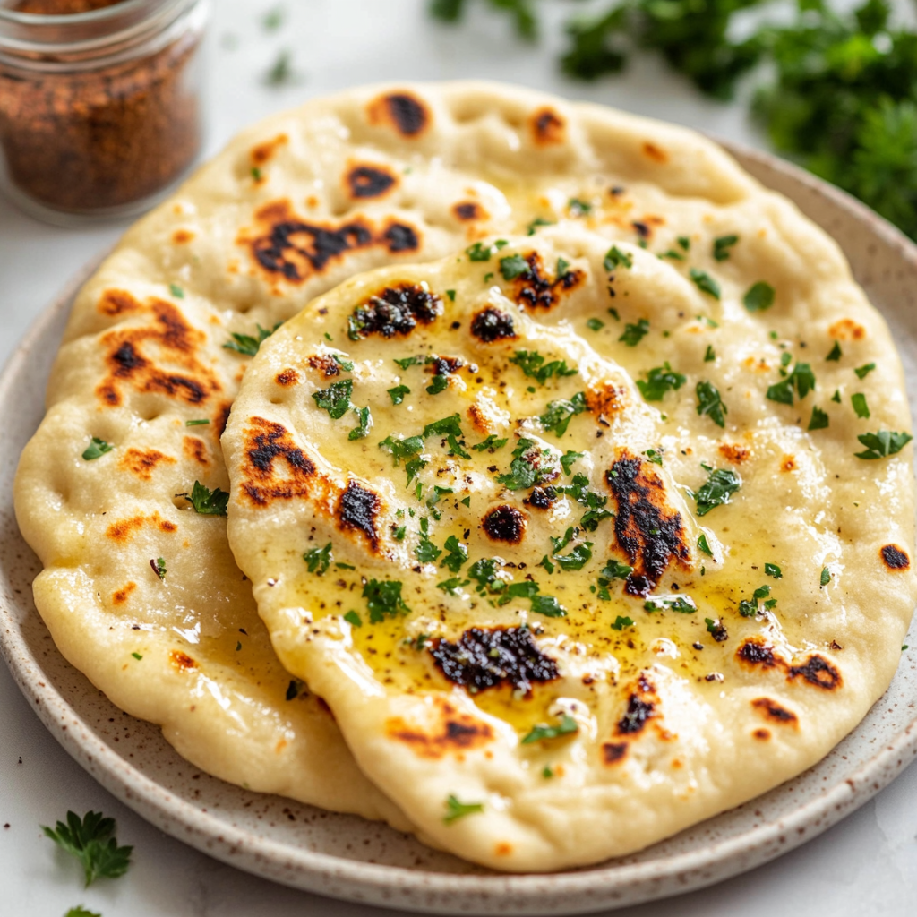Homemade Garlic Naan