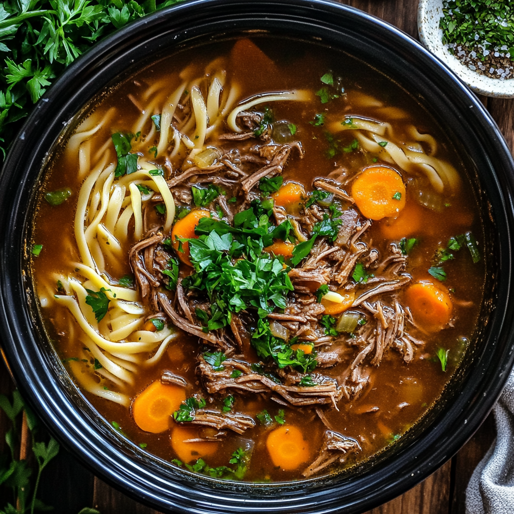Crockpot Beef and Noodles