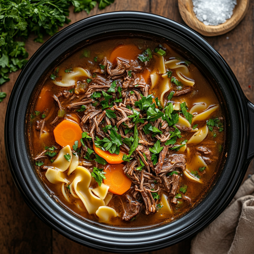 Crockpot Beef and Noodles