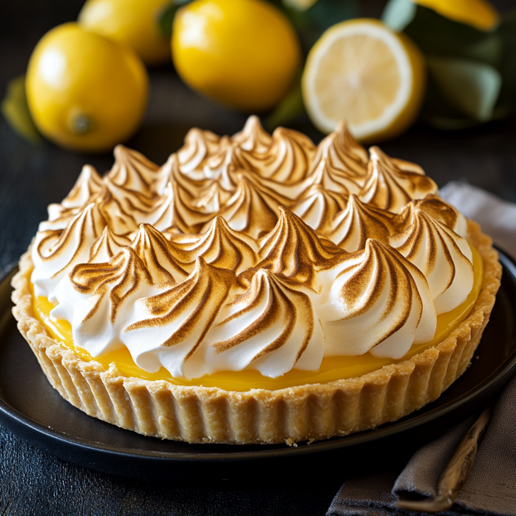 Triple Lemon Meringue Cheesecake