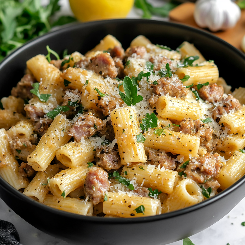 Creamy Sausage Rigatoni