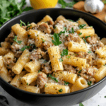 Creamy Sausage Rigatoni