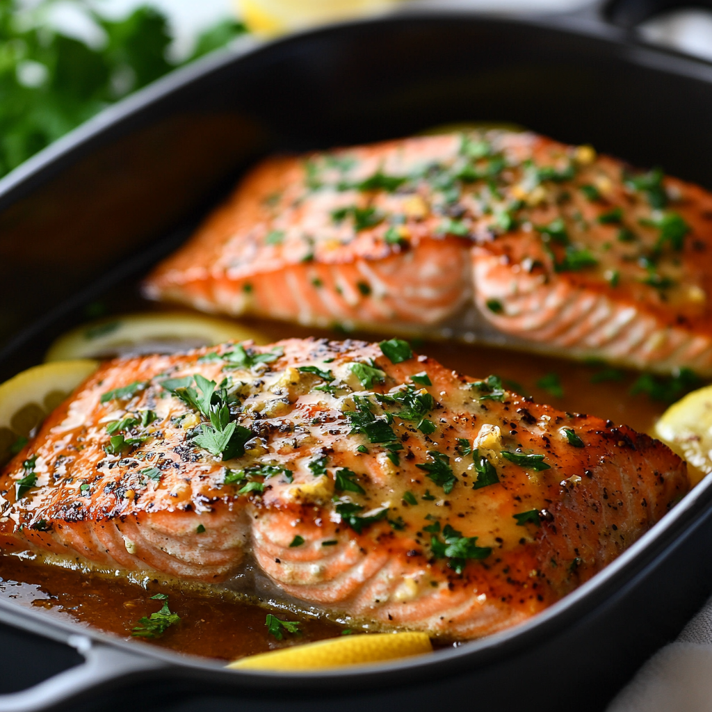 Garlic Butter Baked Salmon