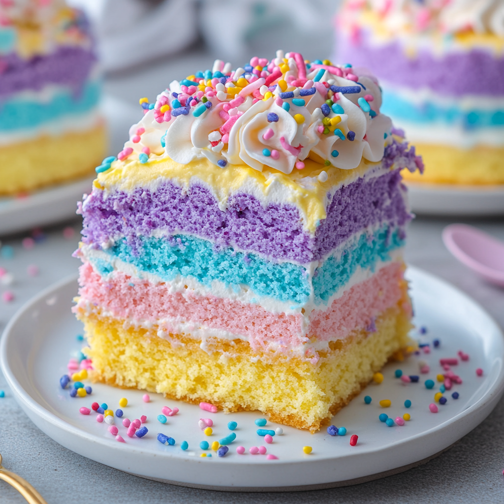 Unicorn Poke Cake