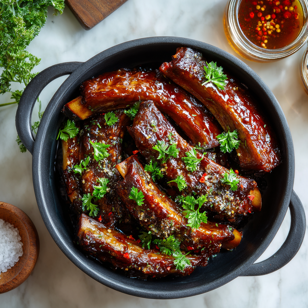 Sticky Honey Garlic Ribs