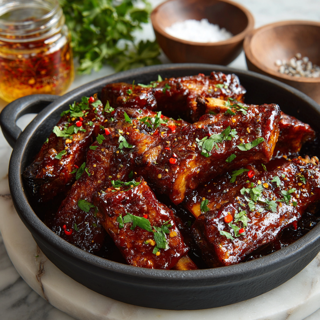 Sticky Honey Garlic Ribs
