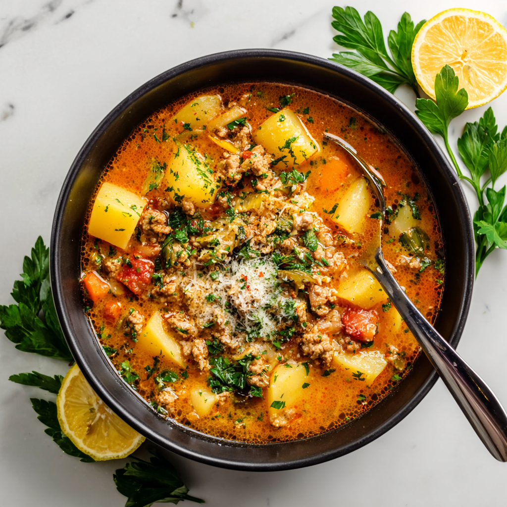 Crock Pot Cheesy Lasagna Soup