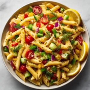 Lemon Summer Pasta Salad Recipe