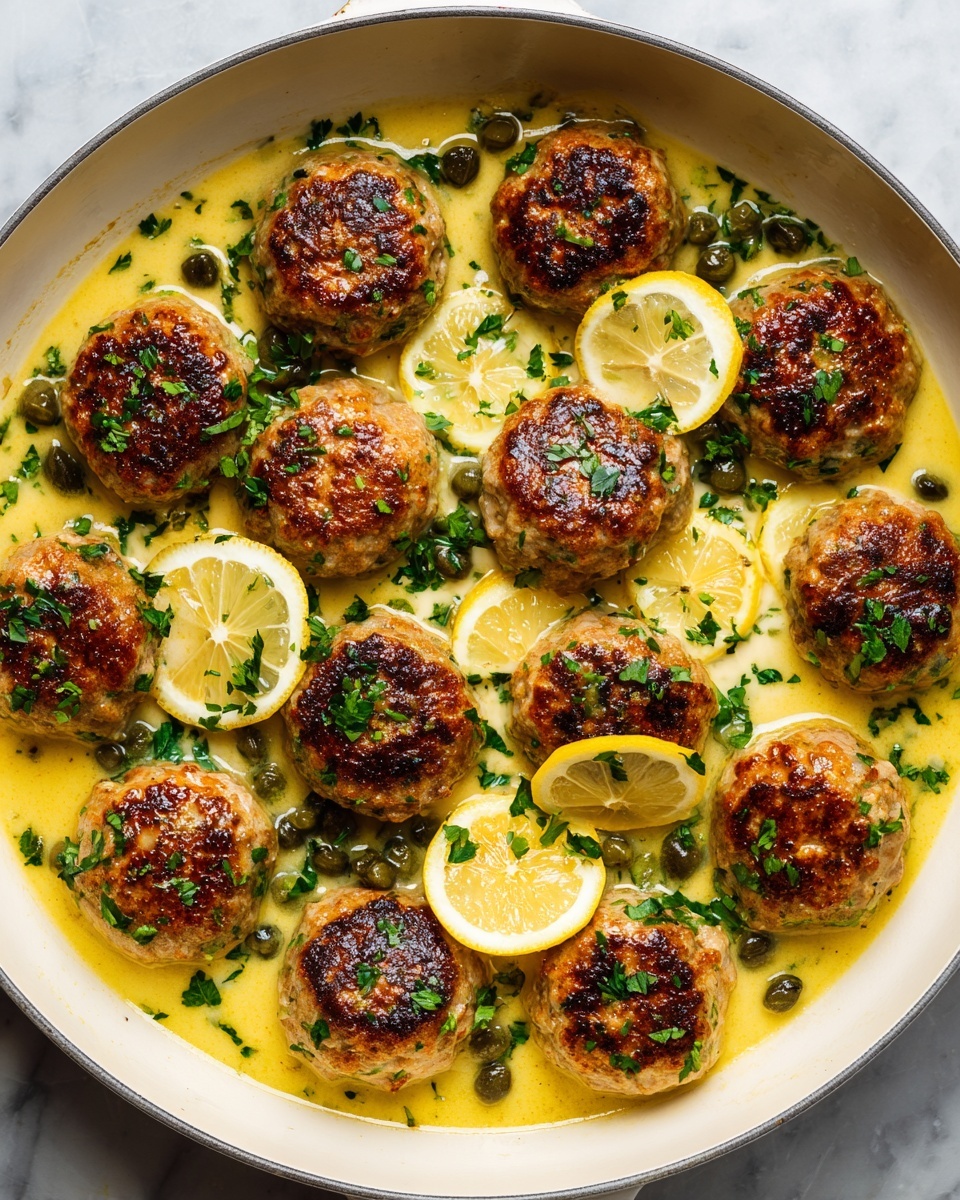 Chicken Piccata Meatballs Recipe - Recipe Image