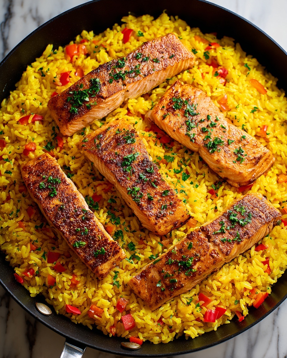 One-Pan Salmon and Rice Recipe - Recipe Image