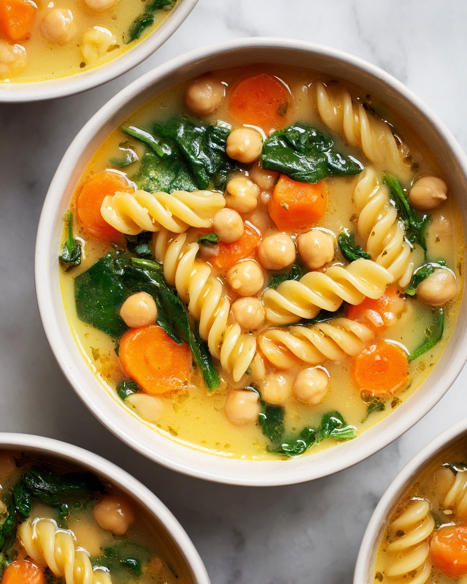 Vegan Chickpea Noodle Soup Recipe - Recipe Image