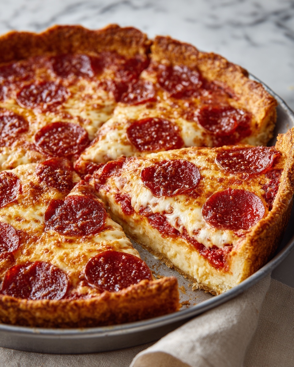 Pepperoni Pizza Quiche Recipe - Recipe Image