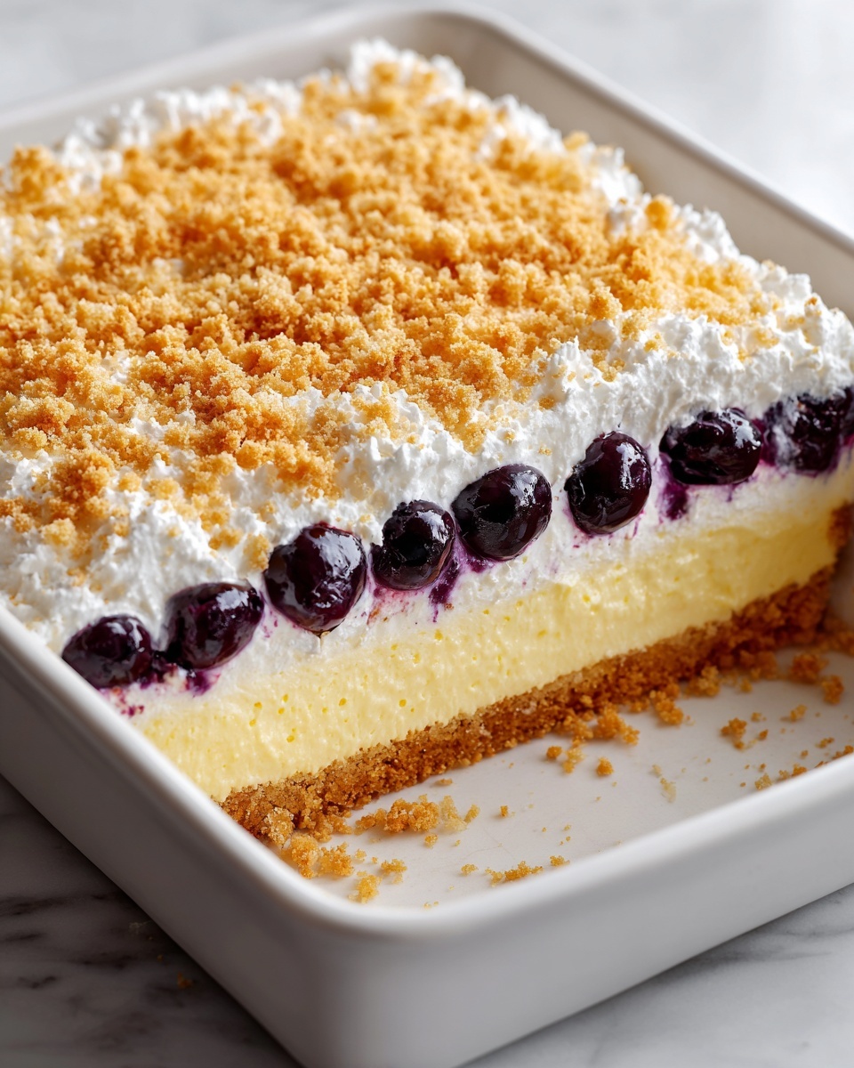 No Bake Lemon Blueberry Dessert Recipe - Recipe Image