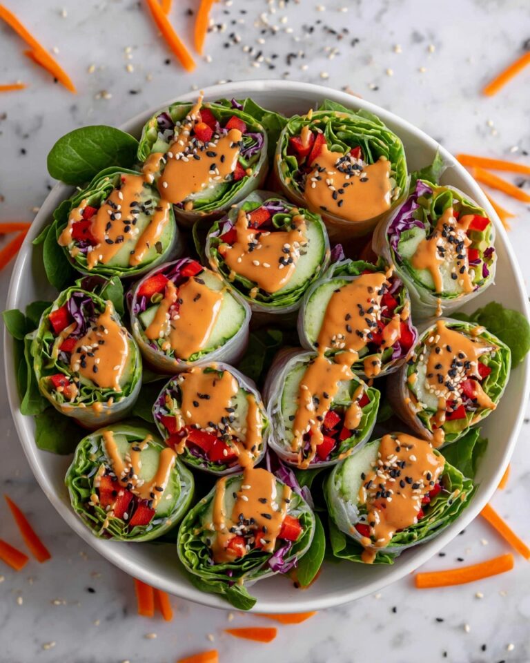 Vegetarian Spring Rolls with Peanut Dipping Sauce Recipe