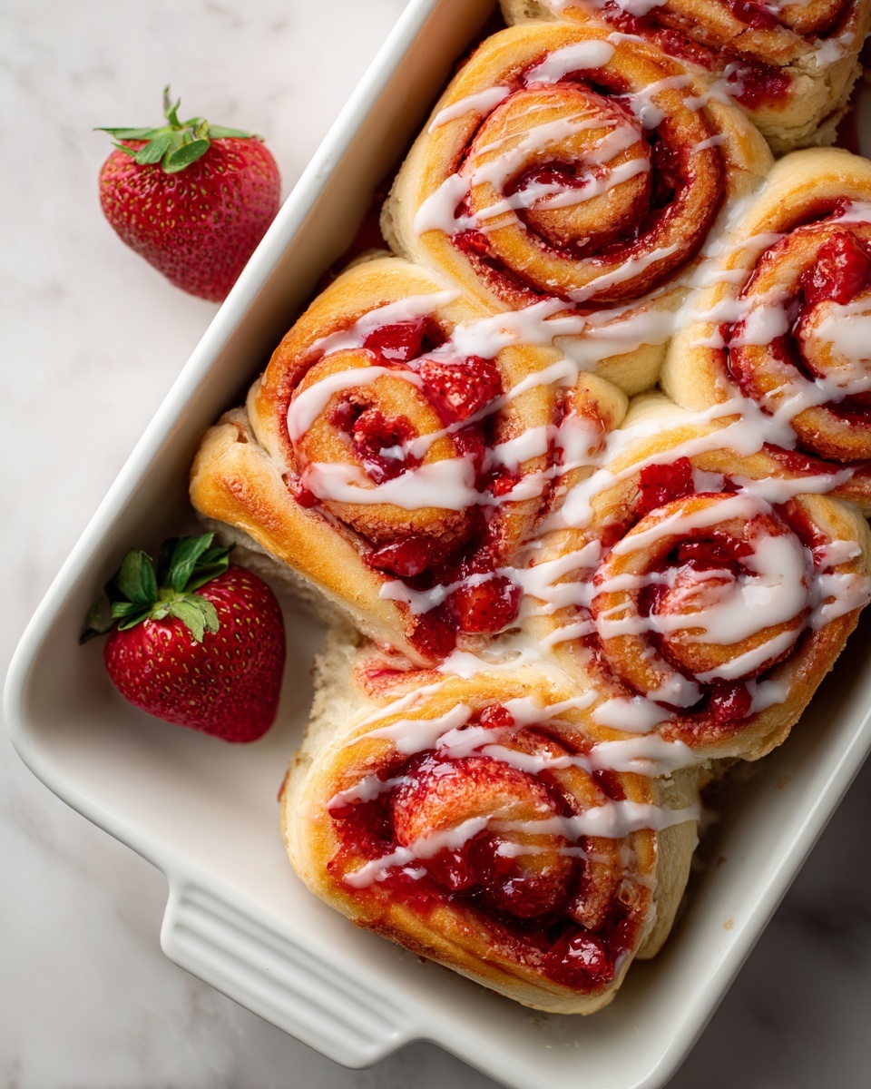 Strawberry Cheesecake Cinnabon Rolls Recipe - Recipe Image