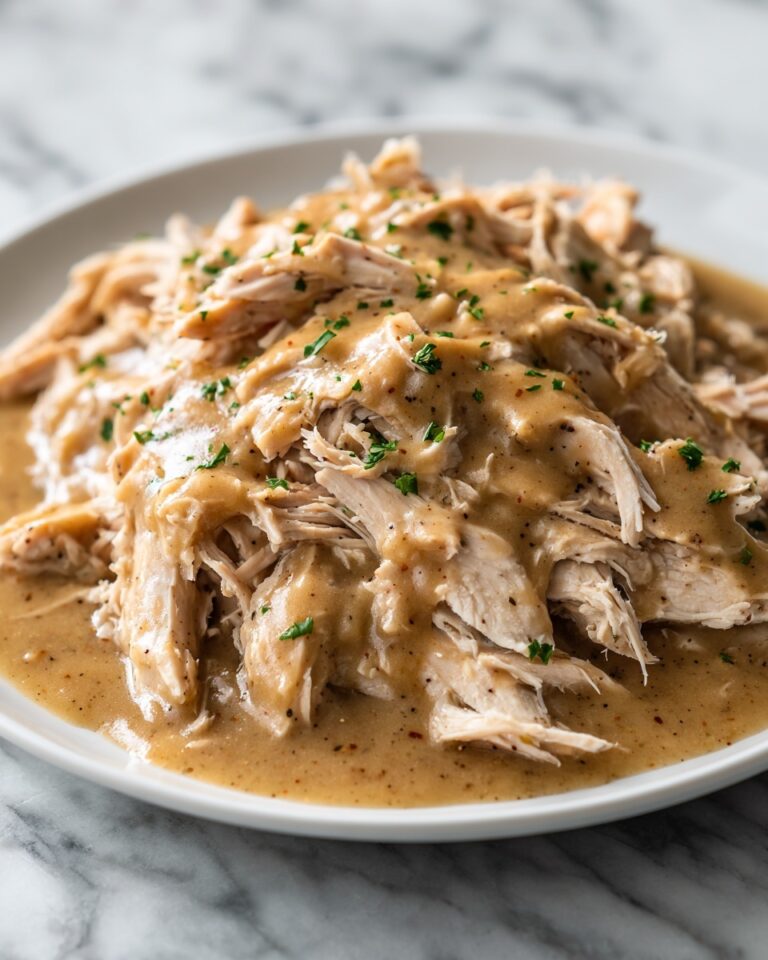 Shredded Chicken Gravy on Mashed Potatoes Recipe