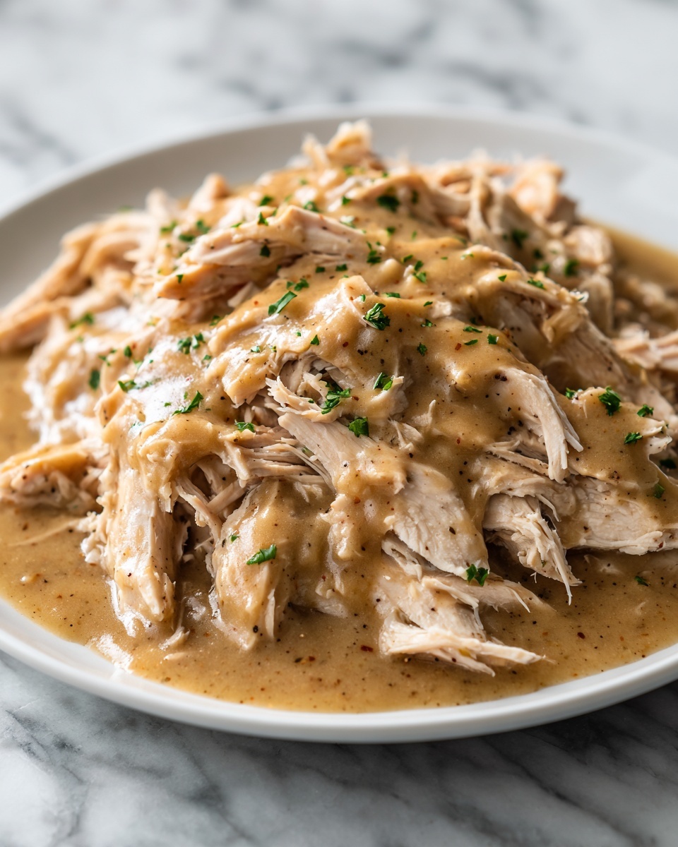 Shredded Chicken Gravy on Mashed Potatoes Recipe - Recipe Image