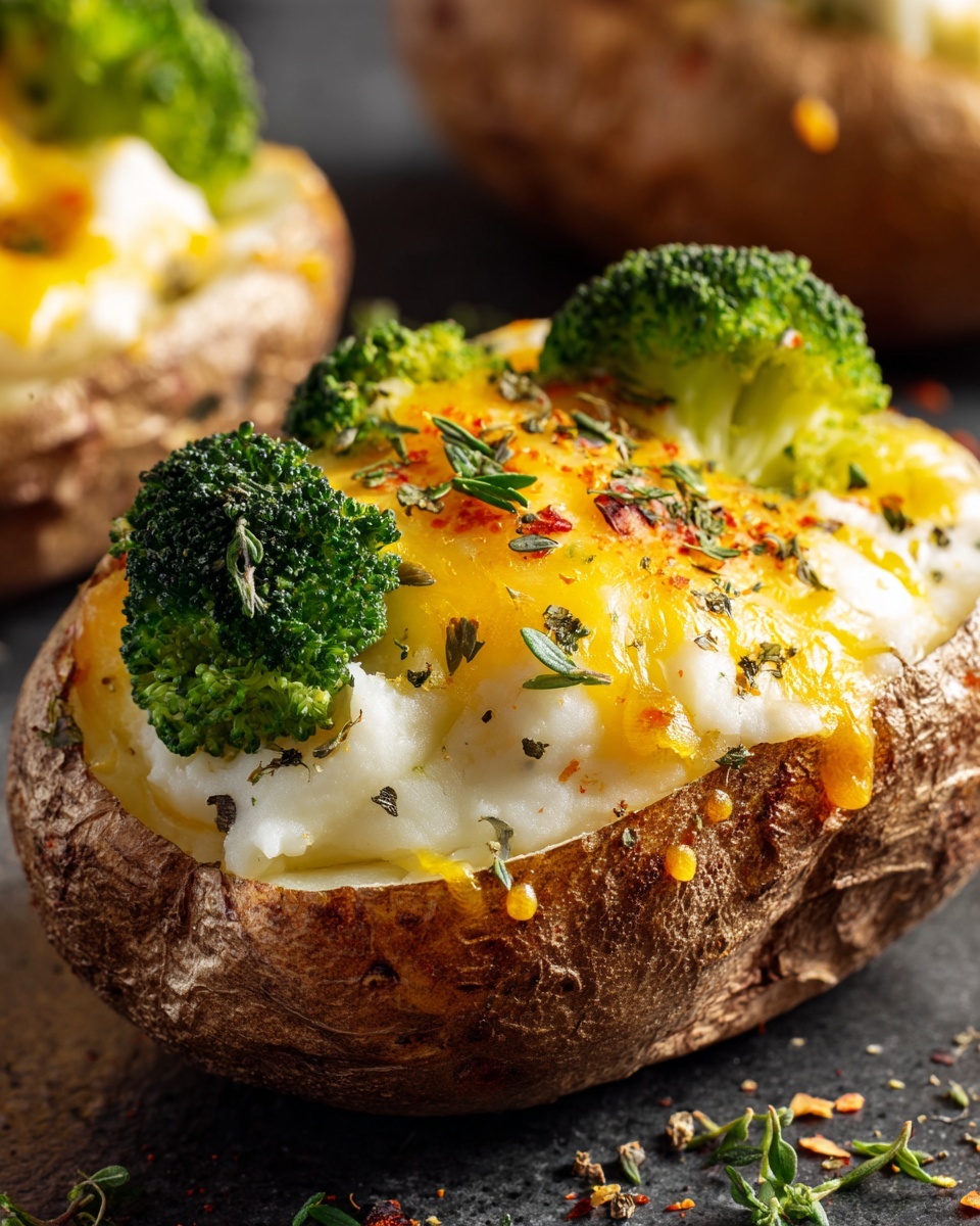 Broccoli Cheese Baked Potatoes Recipe - Recipe Image