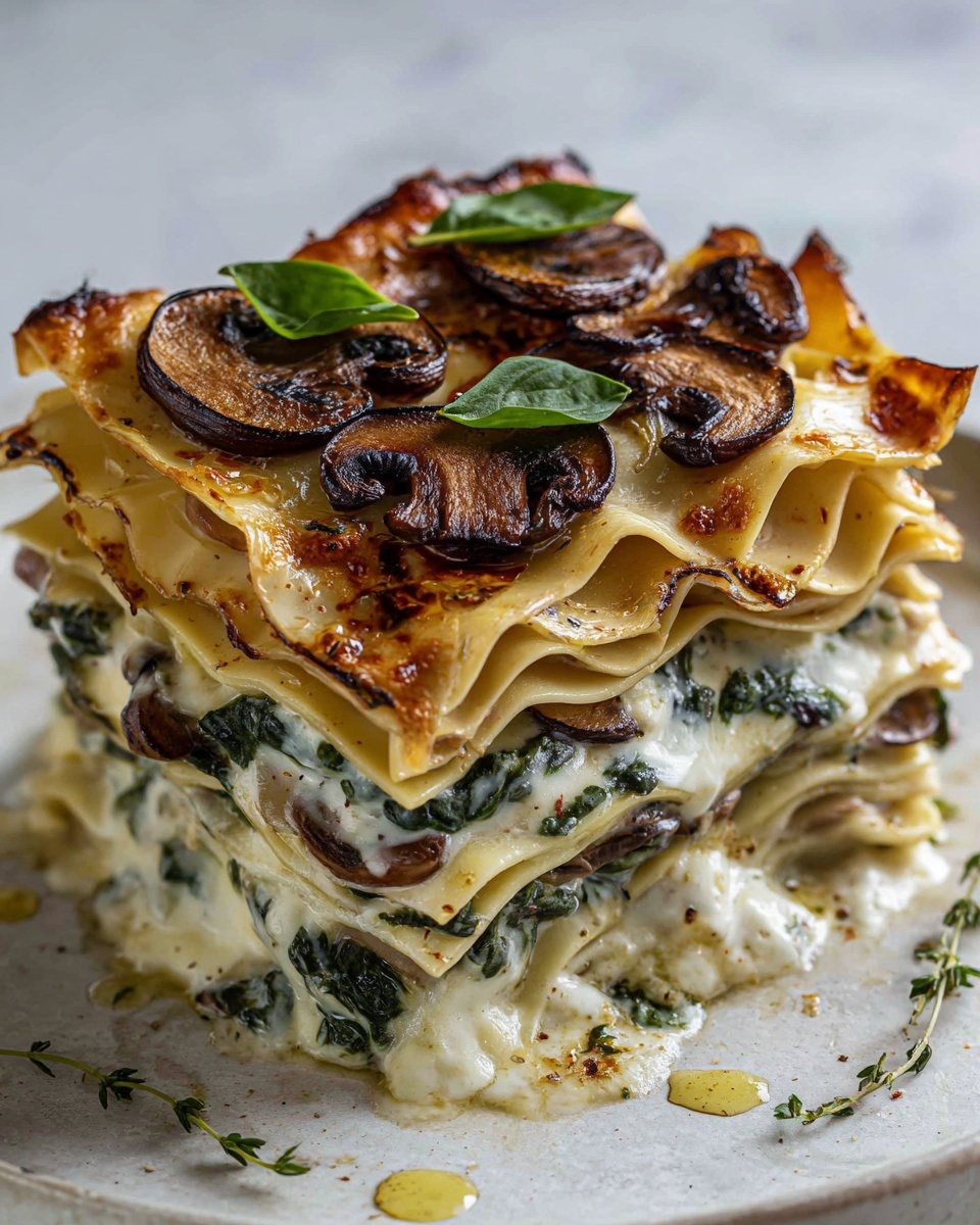 Mushroom and Spinach Lasagna Recipe - Recipe Image