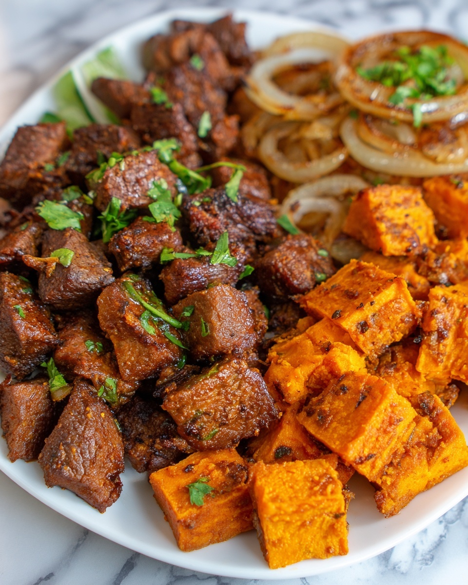 Hot Honey Sweet Potato Beef Bowls Recipe - Recipe Image